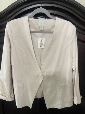 Joie Light Beige Single-Button Women's Blazer